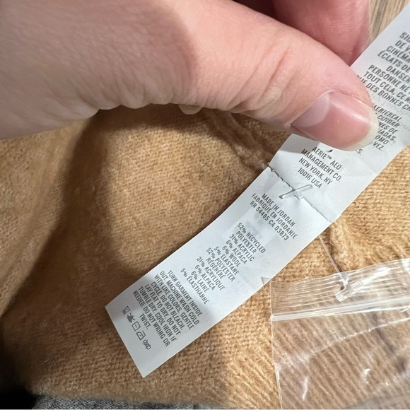 Aerie Campus Cool Crop Plush Cardigan Sweater Tan - Picture 10 of 13